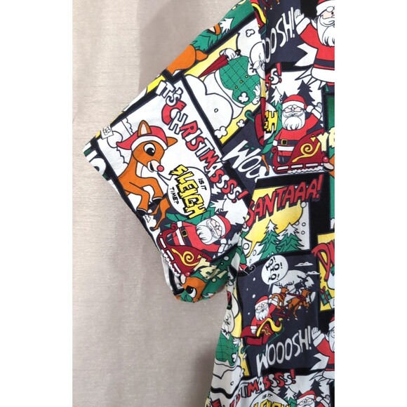 Women's Christmas Scrub Top Size XL Rudolph the Red-Nosed Reindeer Classic - Picture 10 of 16